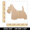 Scottish Terrier Scottie Dog Solid Unfinished Craft Wood Holiday Christmas Tree DIY Pre-Drilled Ornament